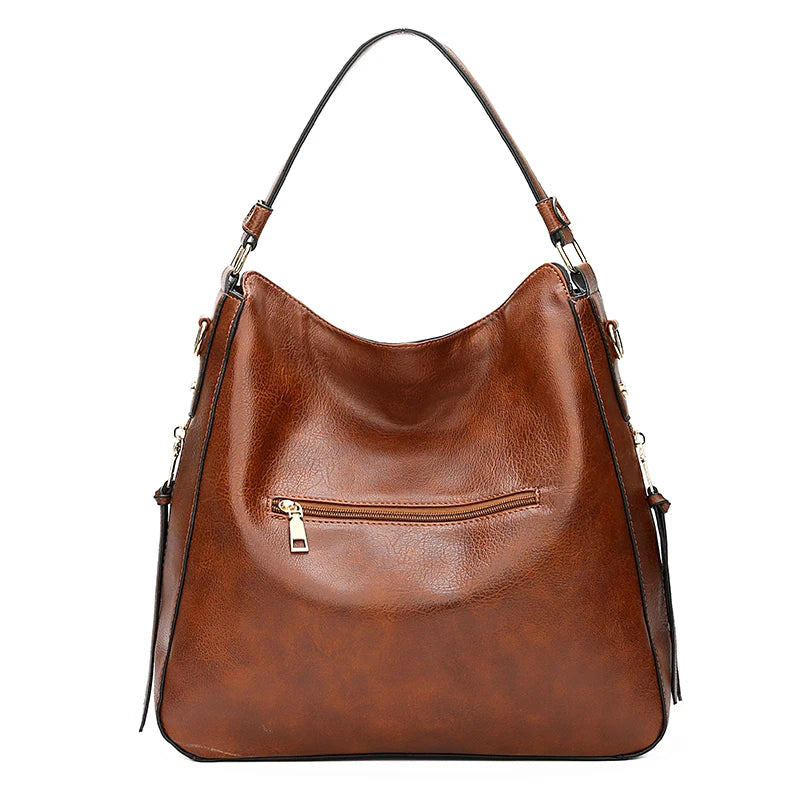 DIDABEAR™ Vintage Stor Kapacitets Læder Hobo Taske