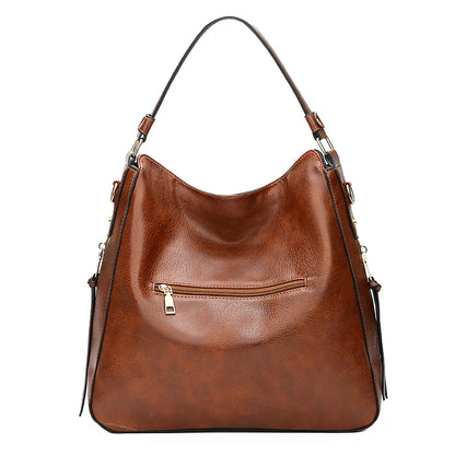 DIDABEAR™ Vintage Stor Kapacitets Læder Hobo Taske
