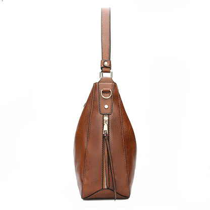 DIDABEAR™ Vintage Stor Kapacitets Læder Hobo Taske