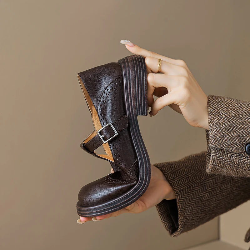 Dame Retro Mary Jane Sko