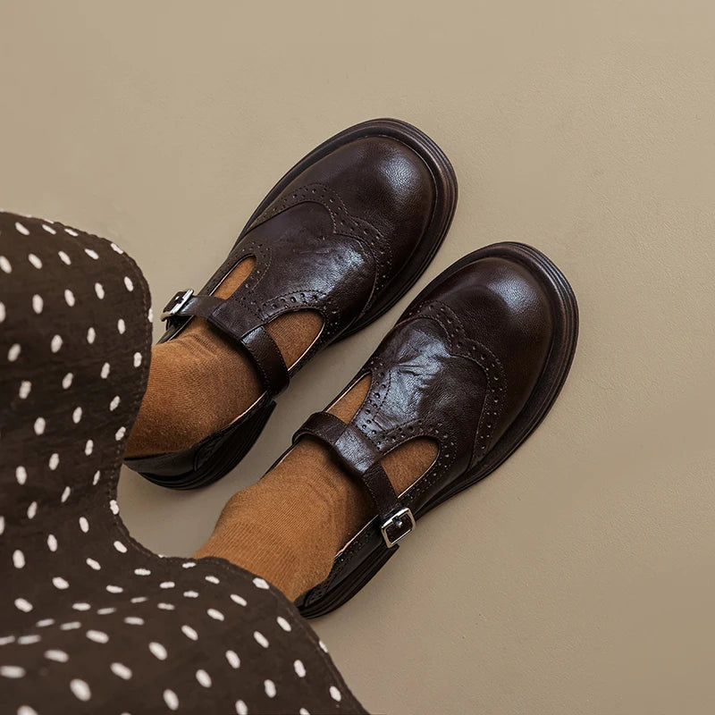 Dame Retro Mary Jane Sko