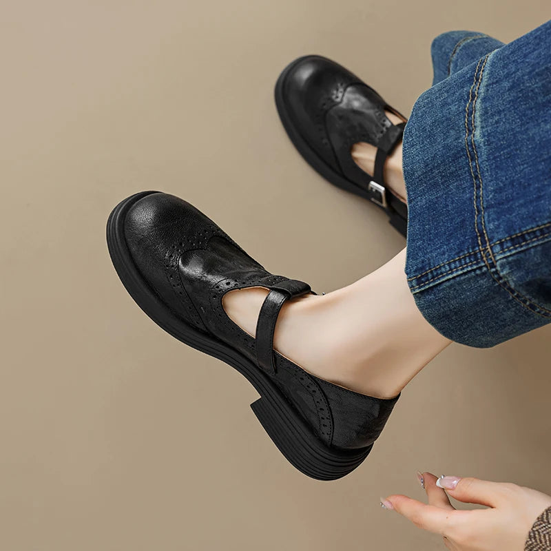 Dame Retro Mary Jane Sko