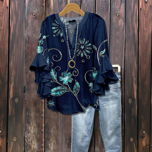 Vina | Blomstret bluse