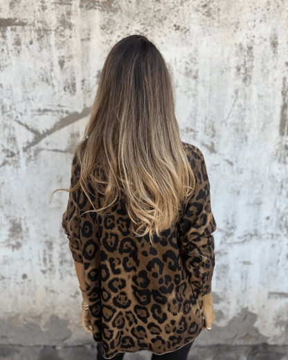 Elvéra | Dametop med leopardprint, afslappet stil
